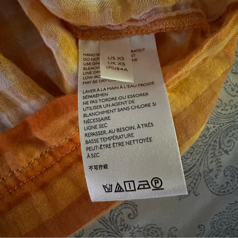 Pilcro and the Letter Press Gauzy Oversized Plaid Babydoll Top XS - Picture 8 of 9